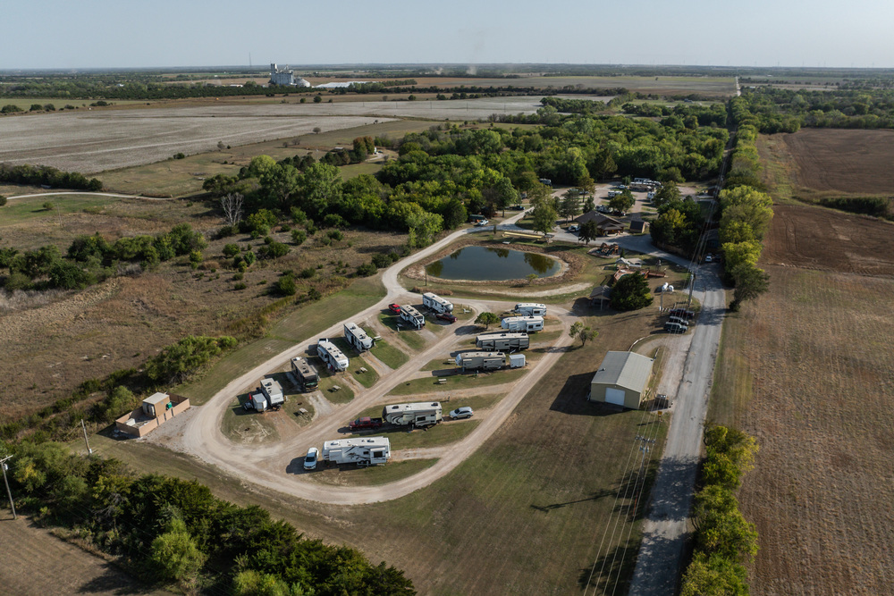 Aerial of north end of campground.