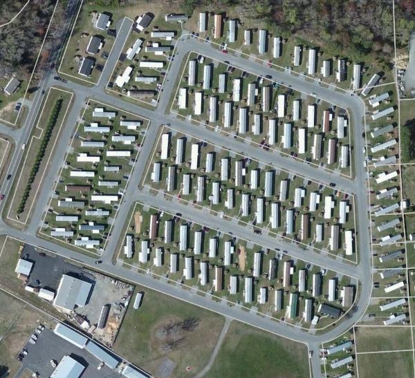 Aerial of Mobile Home Park