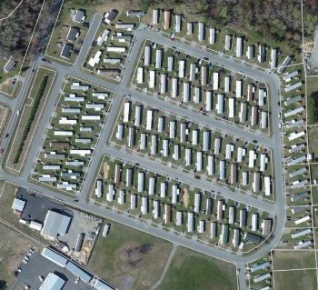 Aerial of Mobile Home Park