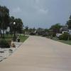 Paved concrete circle drive