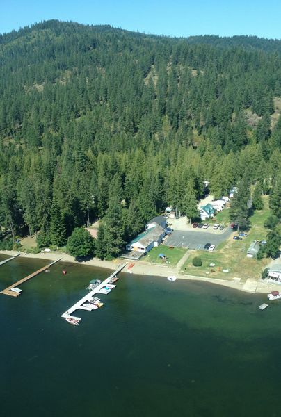 Aerial photo of lake frontage