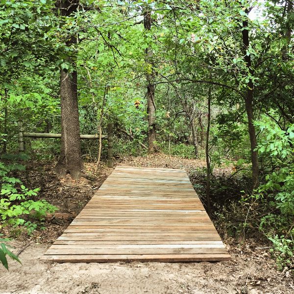 Bridge on path to Kaw Lake