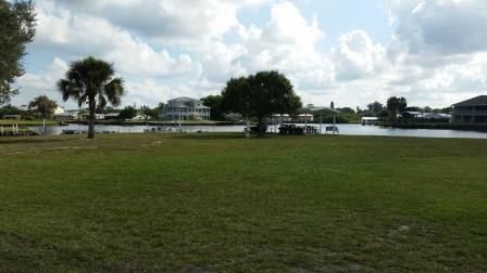 View in park toward river and pravilion