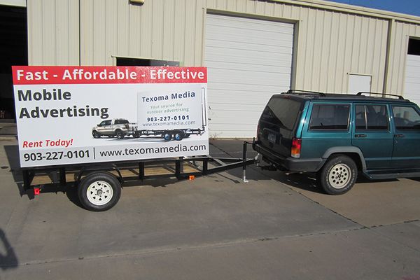 4'x8' Mobile Billboard Trailer for Rent
