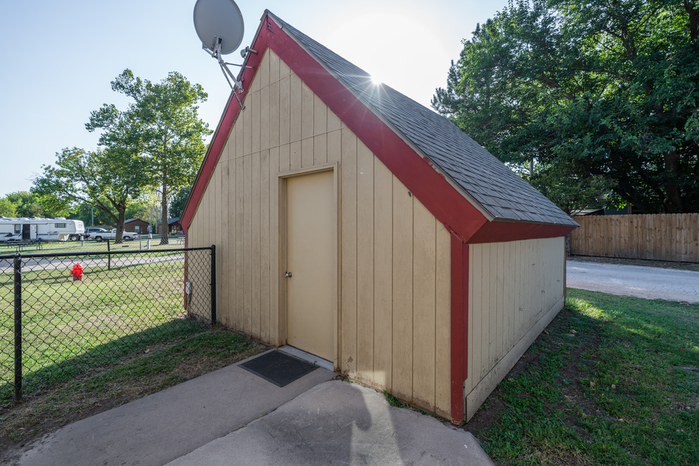 Storage shed.