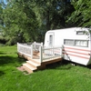 Creekside Vintage Camper Rental: Remodeled 1964 Winnebago & Attached Deck