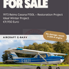 Aircraft for Sale: Reims F150L Project (Needs Engine)