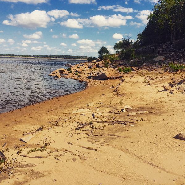 Path ends at Kaw Lake 