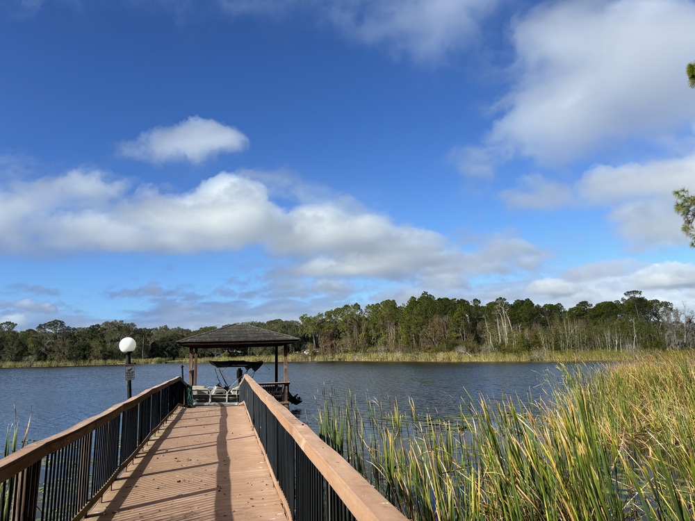 Dock to pontoon boat at Club House One