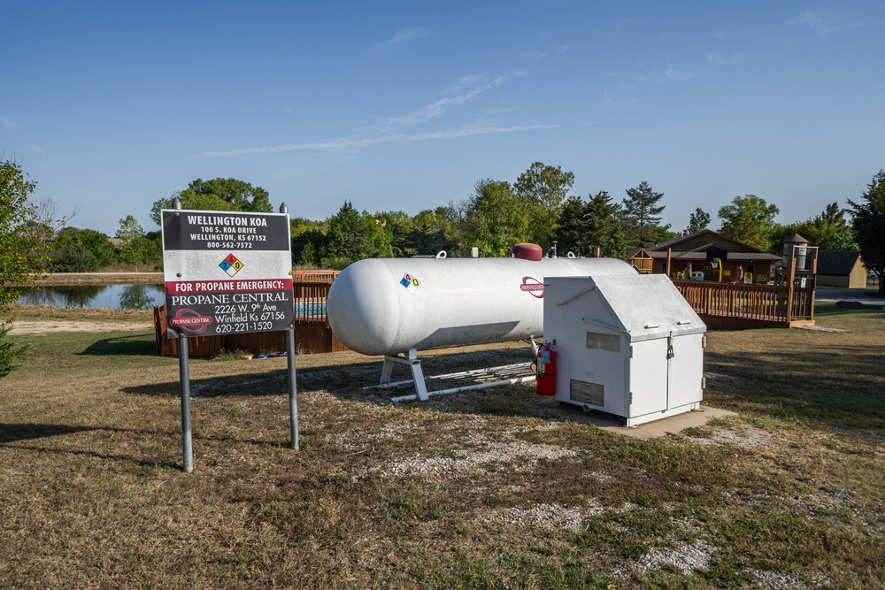 Campground does offer propane sales.