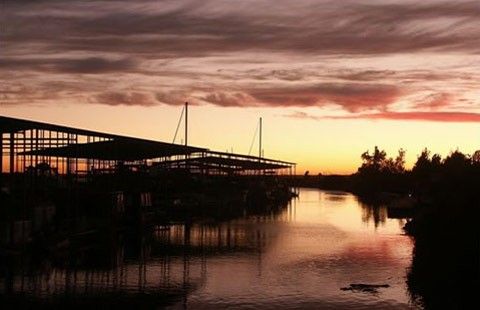 sunset at the marina 