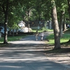 Walking up the hill.