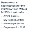 RV for Sale: 2022 MALLARD 223RK