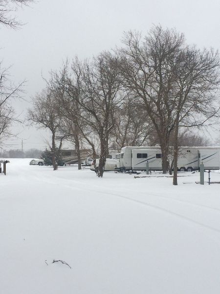 Winter at the Sandbur RV Park