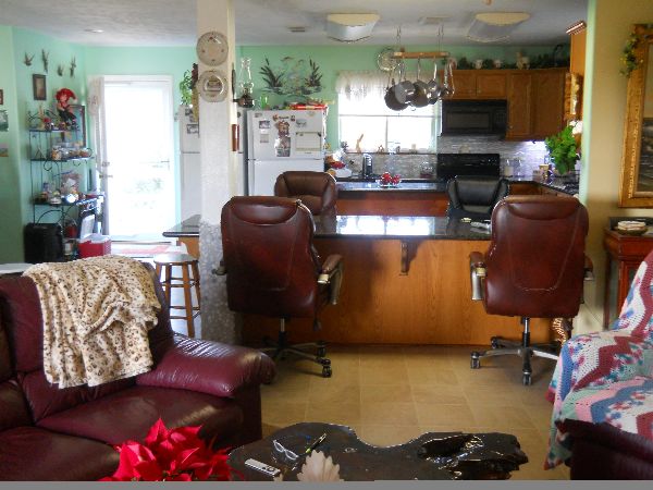 looking at kitchen