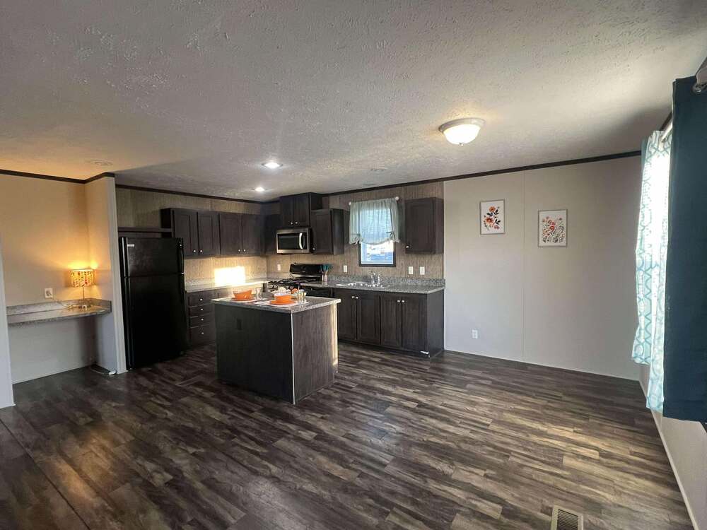 Living room into Kitchen/Dining