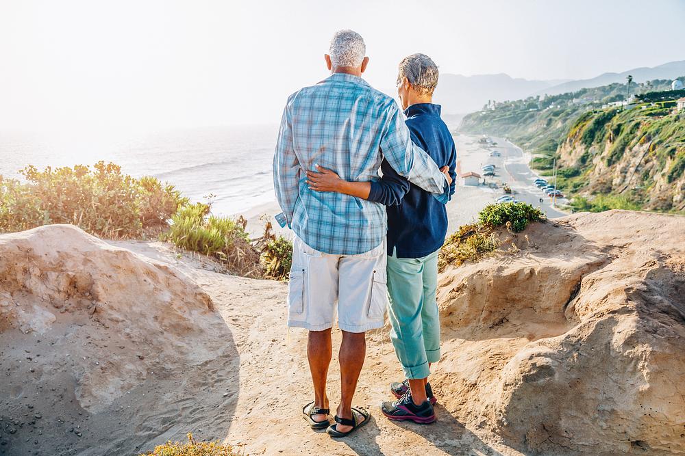 couple at scenic beach california